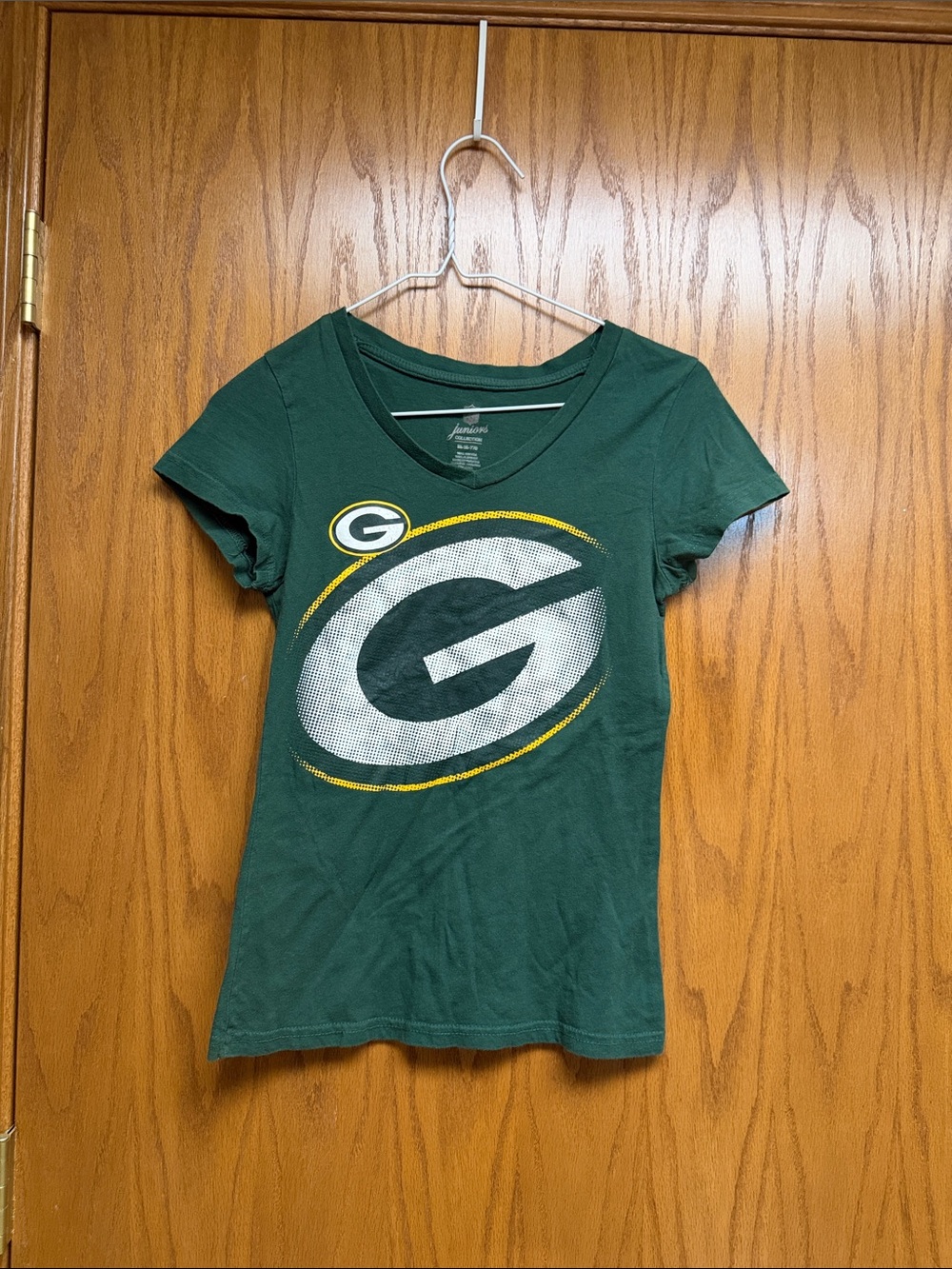 NFL Green Bay Packers Women's Green V-Neck Tee